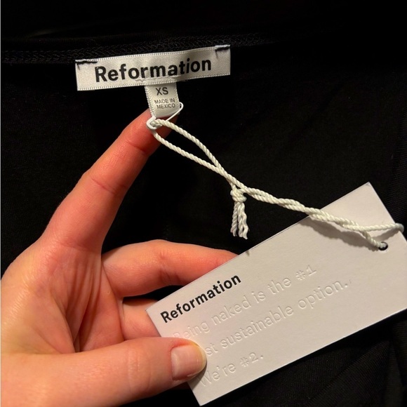 NWT Reformation Raewyn Knit Cowl Neck Maxi Dress in Black Size XS - Picture 5 of 6